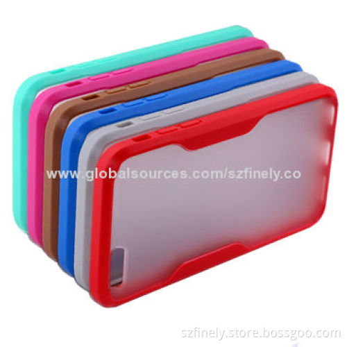 PC and TPU Mobile Phone Case for iPhone 6, Double Injection, Clear PC and TPU Case